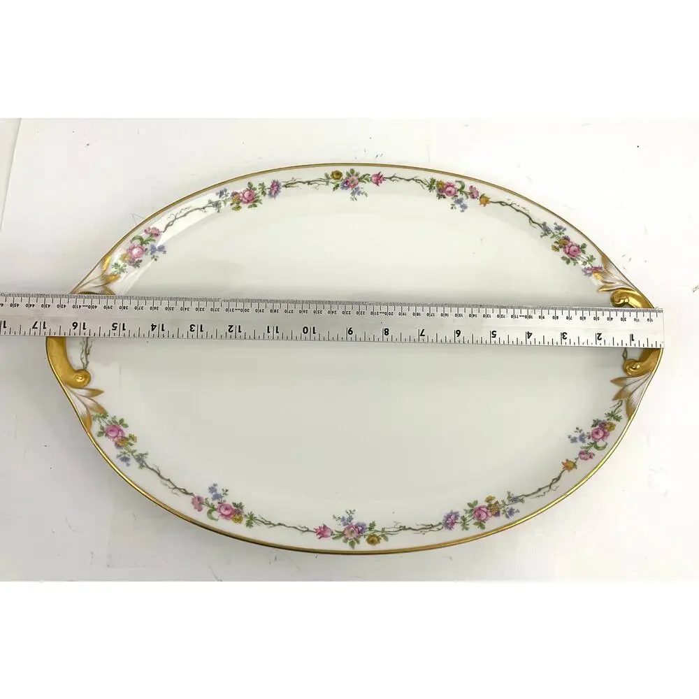 Antique GDA Limoges Oval Serving Platter 17